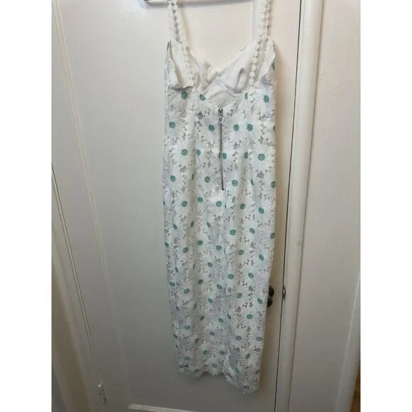 Saylor Calibria Daisy Embroidered Midi‎ Dress White Size Small Boho Floral Lace - Picture 4 of 7